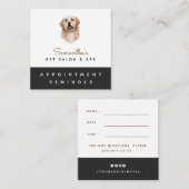 水彩ラブラドールドッグペットアポイントメントリマインダー スクエア名刺 (正面/裏面)