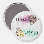 水彩ラブラドールリトリバー食洗機磁石 マグネット (正面/裏面)