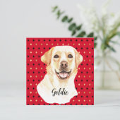 水彩ラブラドールレトリエバードッグパーソナライズされた カード (スタンド正面)