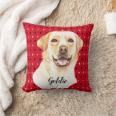 水彩ラブラドールレトリエバードッグパーソナライズされた クッション (ブランケット)