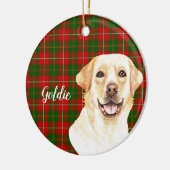 水彩ラブラドールレトリエバードッグパーソナライズされた セラミックオーナメント (左)
