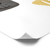 水彩ラブラドールレトリエバードッグ ポスター (角)