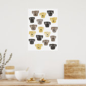 水彩ラブラドールレトリエバードッグ ポスター (キッチン)