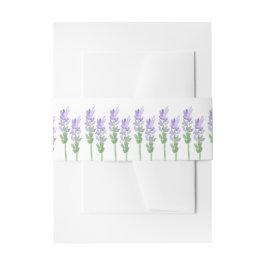 水彩ラベフランスのンダオンホワイト 招待状ベリーバンド