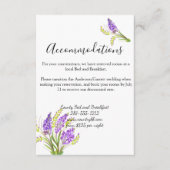 水彩ラベンダーとグリーン花模様 エンクロージャーカード (正面)