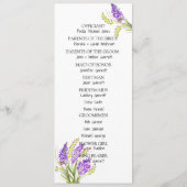 水彩ラベンダーとグリーン花模様 プログラム (裏面)