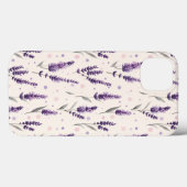 水彩ラベンダーとドットデザイン Case-Mate iPhoneケース (裏面 (横))