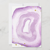 水彩ラベンダーと金ゴールド結婚グードII 招待状 (裏面)