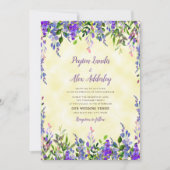 水彩ラベンダーイエロー結婚ズ 招待状 (正面)