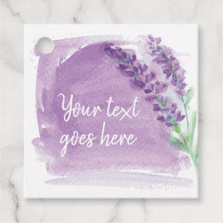 水彩ラベンダーエッセンシャル油 フェイバータグ