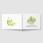 水彩ラベンダーオリーブ石鹸バスルーム ゲストブック (全面)