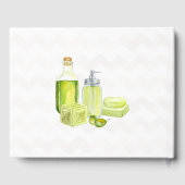 水彩ラベンダーオリーブ石鹸バスルーム ゲストブック (裏面)