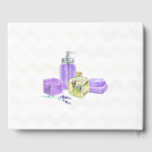 水彩ラベンダーオリーブ石鹸バスルーム ゲストブック (裏面)