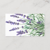 水彩ラベンダーパープルラベンダーの花 名刺 (裏面)