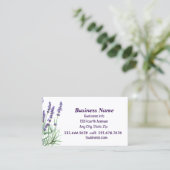 水彩ラベンダーパープルラベンダーの花 名刺 (スタンド正面)