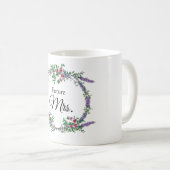 水彩ラベンダーピンクローズ未来ミセス コーヒーマグカップ (正面右)