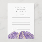 水彩ラベンダーフィールドアドバイスとウィッシュズカード 案内ポストカード (正面)