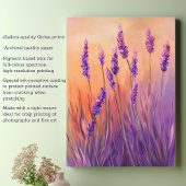 水彩ラベンダーフィールド キャンバスプリント