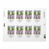 水彩ラベンダーフフランスのァームキャンドルラベル ラベル (フルシート)