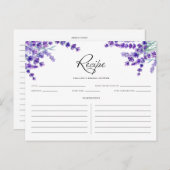 水彩ラベンダーフラワーズ春レシピカード ポストカード (正面/裏面)