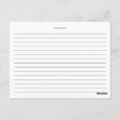 水彩ラベンダーフラワーズ春レシピカード ポストカード (裏面)