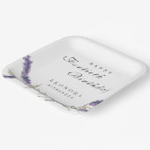 水彩ラベンダーフラワーANYマイルストーン誕生日 ペーパープレート (傾斜あり)