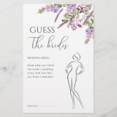 水彩ラベンダーフローラブライダルシャワーゲーム (正面)