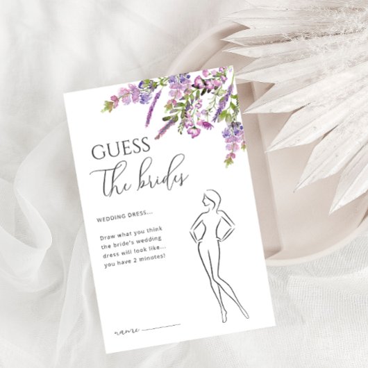 水彩ラベンダーフローラブライダルシャワーゲーム