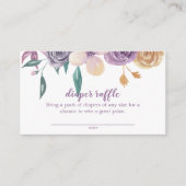 水彩ラベンダーフローラベビーおむつラッフル エンクロージャーカード (正面)