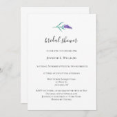 水彩ラベンダーブライダルシャワー招待状 招待状 (正面/裏面)