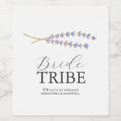 水彩ラベンダーブライドメイド提案ラベル ワインラベル (シングルラベル)