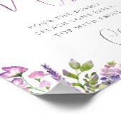 水彩ラベンダーミモサバーポスター ポスター (角)