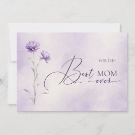 水彩ラベンダーメドウヤドフラワーマザーズ日 シーズンカード