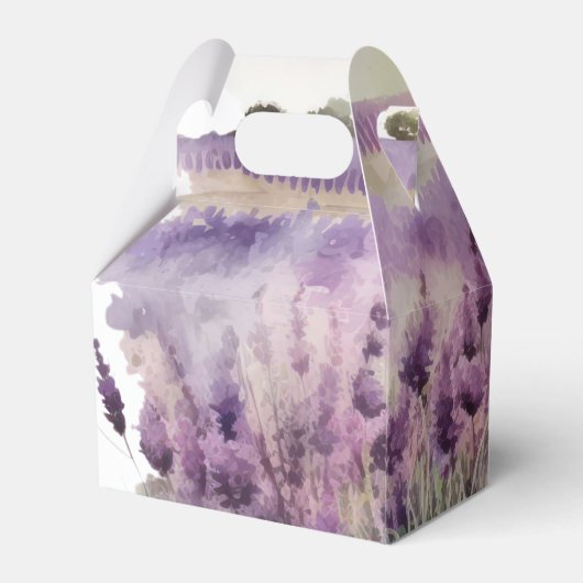 水彩ラベンダーレガルモノグラム結婚ズ フェイバーボックス (裏面サイド)