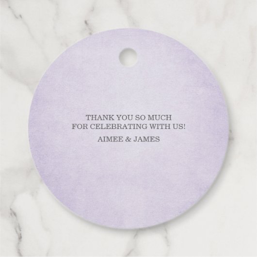 水彩ラベンダーロマティックフローラパープ素朴ル フェイバータグ (裏面)