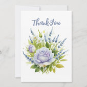 水彩ラベンダーワイルドフラワー シーズンカード (正面)