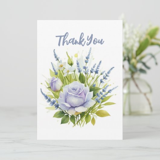 水彩ラベンダーワイルドフラワー シーズンカード (スタンド正面)