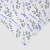 水彩ラベンダー及びユーカリ模様 薄葉紙 (詳細)