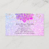 *～*水彩ラベンダー曼荼羅グリッタースピリチュアル 名刺 (裏面)