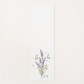 水彩ラベンダー束蝶ヨガマット ヨガマット (正面)