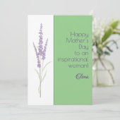水彩ラベンダー淡緑 母の日 シーズンカード (スタンド正面)