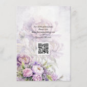 水彩ラベンダー牡丹 エンクロージャーカード (裏面)
