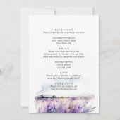 水彩ラベンダー畑 ウェディング オールインワン 招待状 (裏面)