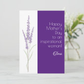 水彩ラベンダー紫の母の日 シーズンカード (スタンド正面)