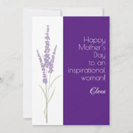 水彩ラベンダー紫の母の日 シーズンカード