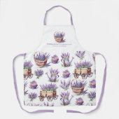 水彩ラベンダー花屋さん エプロン (正面)