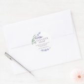 水彩ラベンダー花柄石鹸 ラウンドシール (封筒)