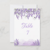 水彩ラベンダー ストリング ライト E 招待状 (正面)