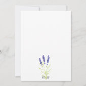 水彩ラベンダー ハーブ フラワーのウェディング招待状 招待状 (裏面)