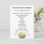 水彩ラベンダー ハーブ フラワー ウェディング 招待状 (スタンド正面)